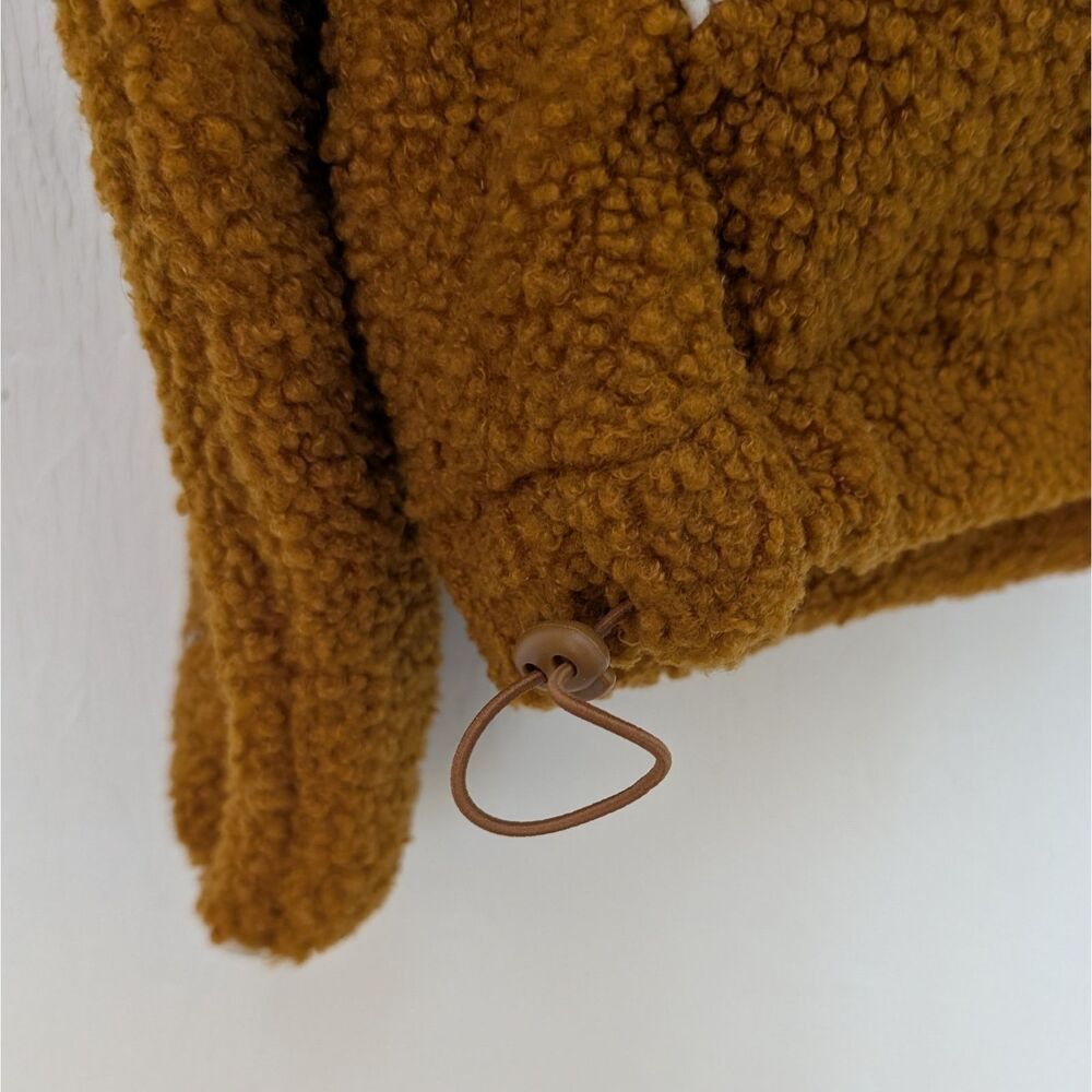 Wild Fable - Women's Size XS Half-Zip Sherpa Anorak Jacket - Rust Color NEW - Picture 4 of 6